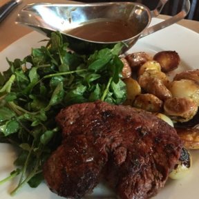 Gluten-free steak from Le Penguin